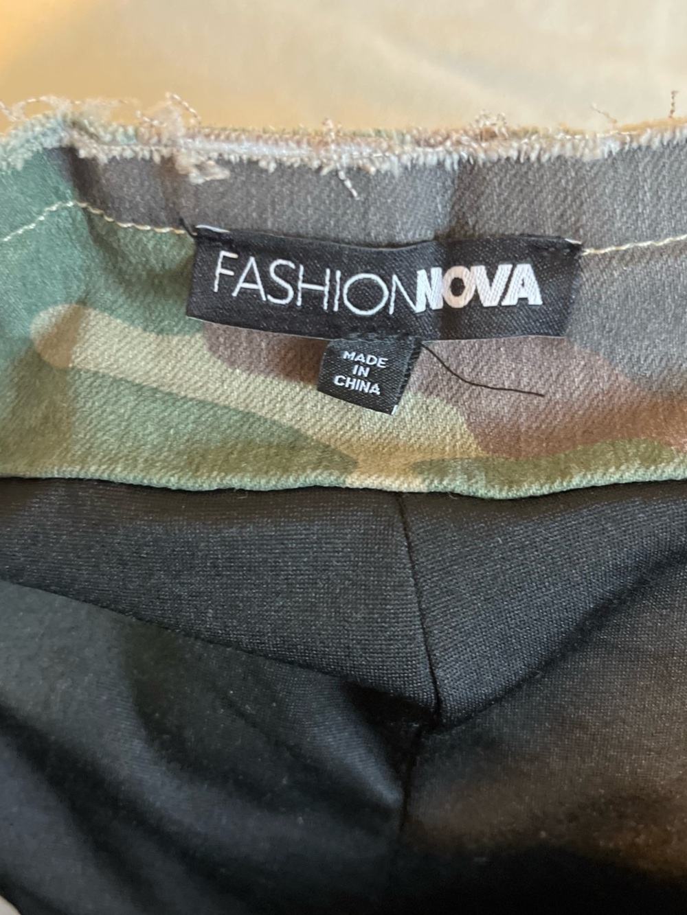 Fashion Nova Camo Pleated Mini Skirt in Green and Brown - Picture 3 of 3